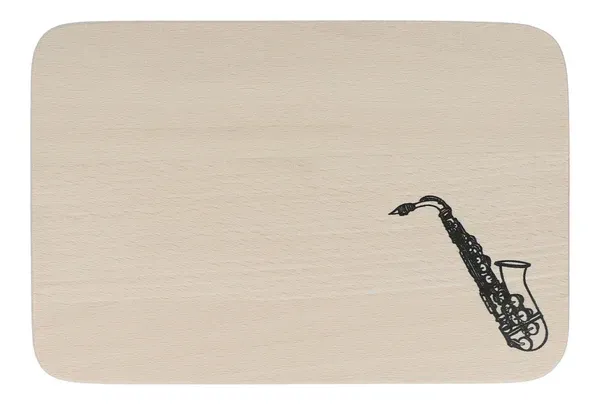 Schneidbrett Buchenholz Saxophon Brettchen