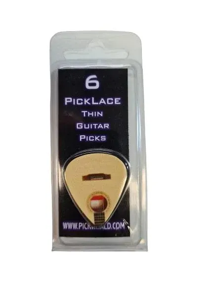 Ersatzplektren Gitarre 6 Stück Thin Picklace Guitar Picks