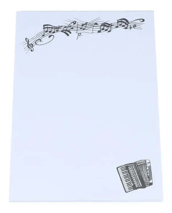 Notizblock DIN A6 mit Instrument Block Akkordeon Schifferklavier Notizblock DIN A6 mit Instrument Block Akkordeon Schifferklavier