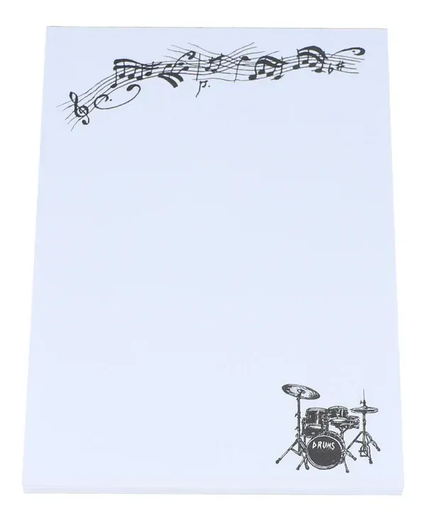 Notizblock DIN A6 mit Instrument Block Schlagzeug Drum