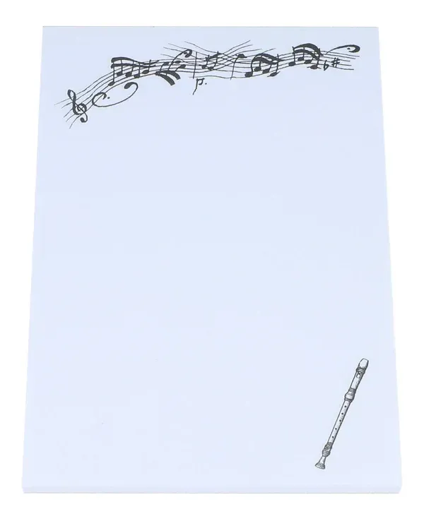Notizblock DIN A6 mit Instrument Block Blockflöte Recorder Notizblock DIN A6 mit Instrument Block Blockflöte Recorder