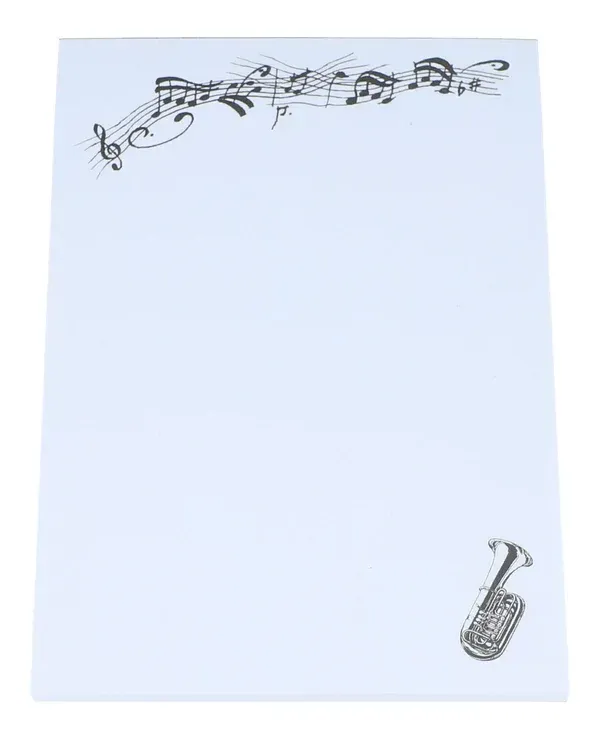 Notizblock DIN A6 mit Instrument Block Tuba Bass