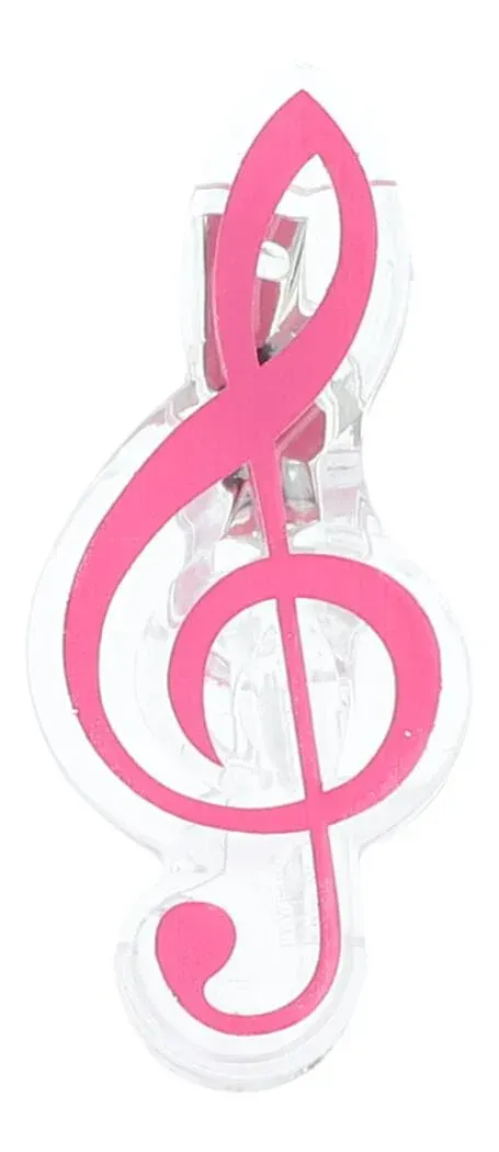 Klammer Clip Violinschlüssel pink