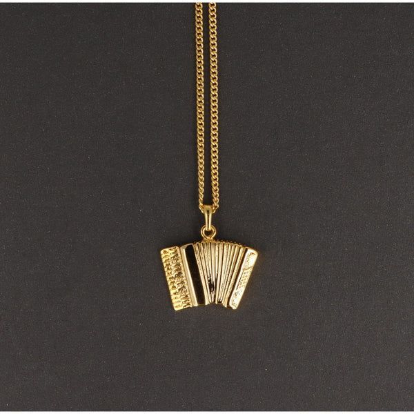Kette mit Akkordeon goldfarben