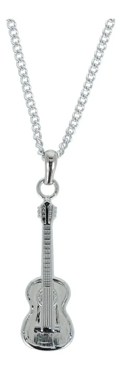 Kette mit Gitarre silberfarben
