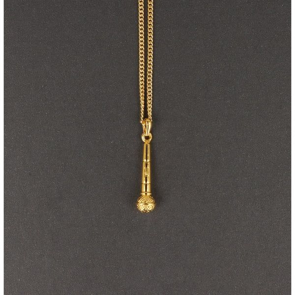 Kette mit Mikrophon goldfarben