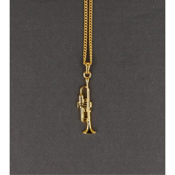 Kette mit Trompete goldfarben