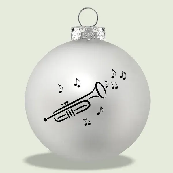 1 Stück Kugel Trompete Weihnachtskugel Christbaumkugel Baumkugel