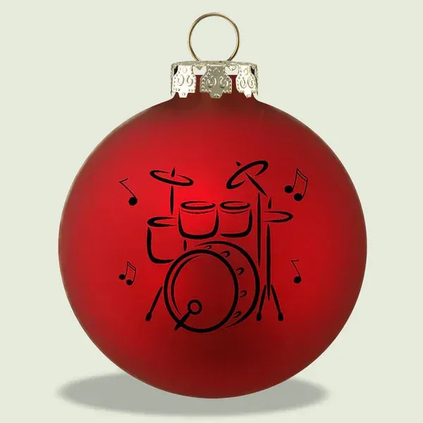 1 Stück Kugel Schlagzeug Weihnachtskugel Christbaumkugel Baumkugel Drum