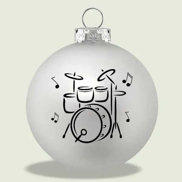 1 Stück Kugel Schlagzeug Weihnachtskugel Christbaumkugel Baumkugel Drum