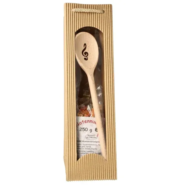 Geschenkset Tasche Kochlöffel Violinschlüssel + Notennudeln