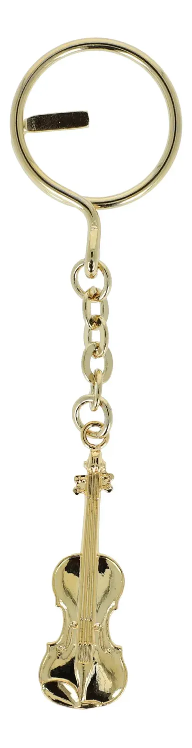 Schlüsselanhänger Violine goldfarben