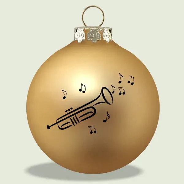 1 Stück Kugel Trompete Weihnachtskugel Christbaumkugel Baumkugel