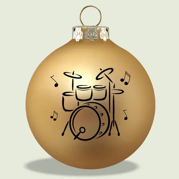 1 Stück Kugel Schlagzeug Weihnachtskugel Christbaumkugel Baumkugel Drum