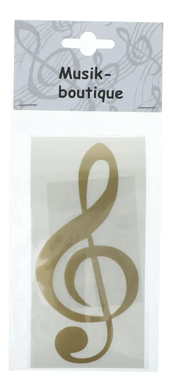Aufkleber Violinschlüssel Notenschlüssel gold