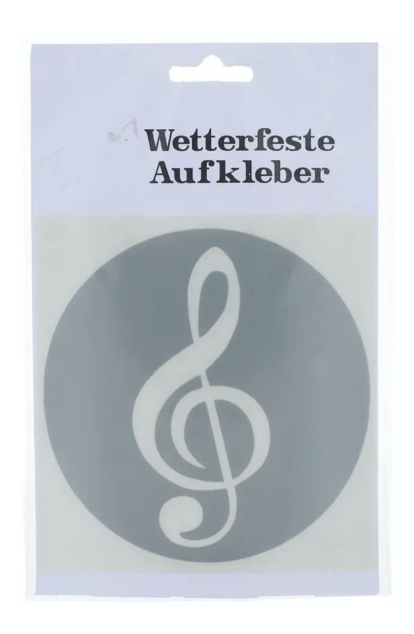 Aufkleber Violinschlüssel Notenschlüssel silber