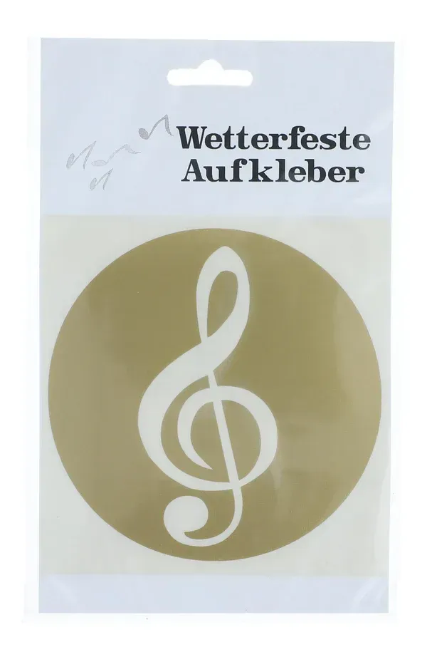 Aufkleber Violinschlüssel Notenschlüssel gold