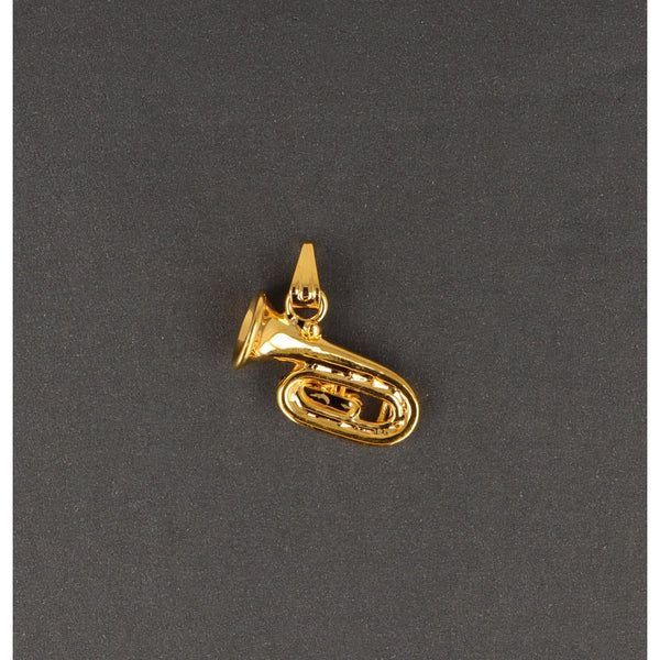Anhänger Tuba Bass goldfarben ohne Kette