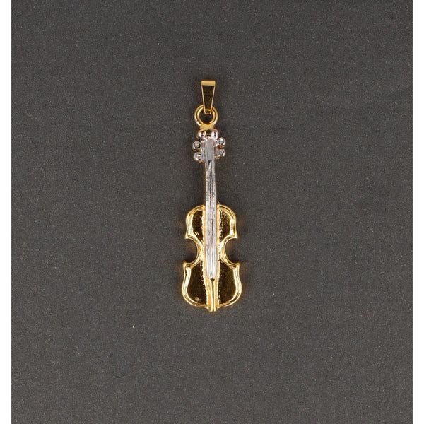 Anhänger Violine Geige Chello Bratsche goldfarben ohne Kette