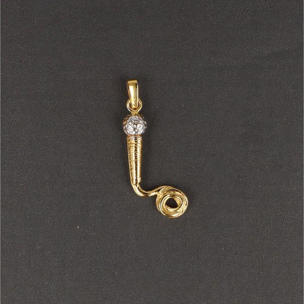 Anhänger Mikrophon Micro goldfarben ohne Kette