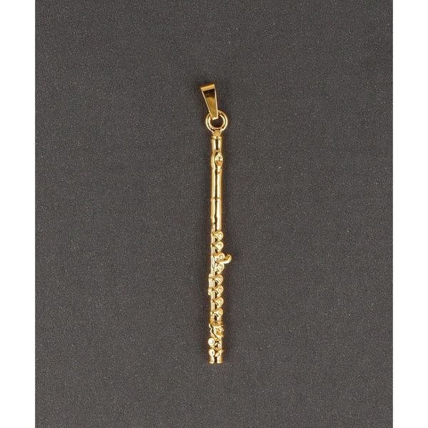 Anhänger Querflöte Flute goldfarben ohne Kette