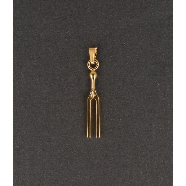 Anhänger Stimmgabel goldfarben ohne Kette
