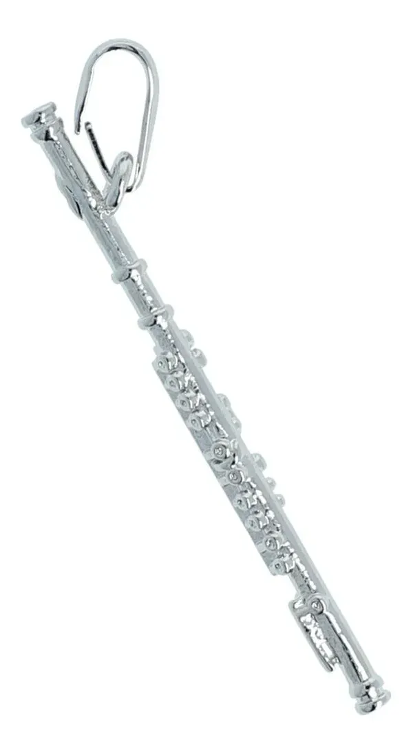 Anhänger Querflöte Flute silberfarben ohne Kette