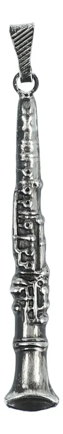 Anhänger Klarinette Clarinet silberfarben ohne Kette