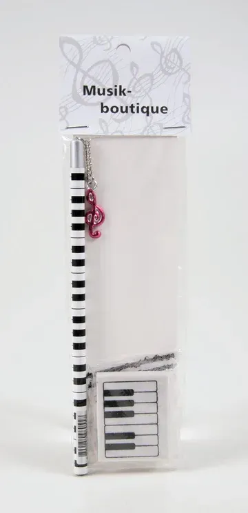 Keyboard Schreibset mit Bleistift und Radiergummi