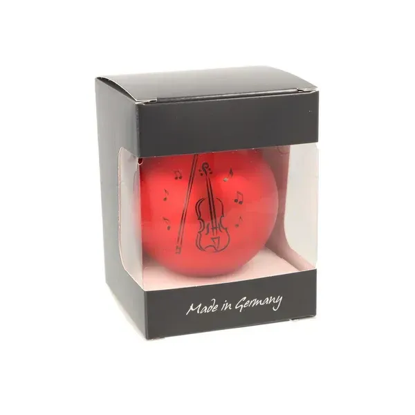 1 Stück Kugel Violine Weihnachtskugel Christbaumkugel Baumkugel rot