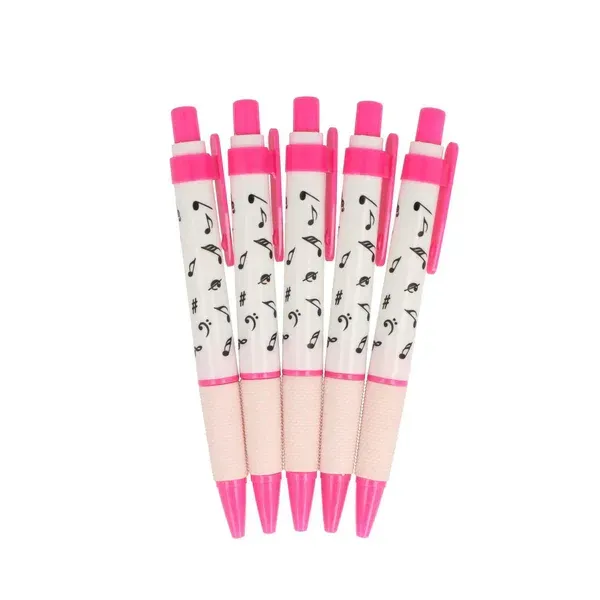 5 Kugelschreiber Noten Pink