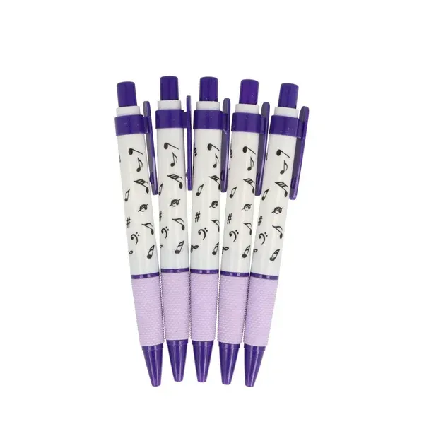 5 Kugelschreiber Noten violett