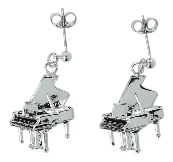 Ohrstecker Piano Flügel Klavier silberfarben
