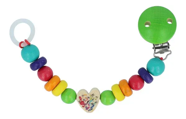 Baby Kinder Schnullerkette mit Noten aus Holz