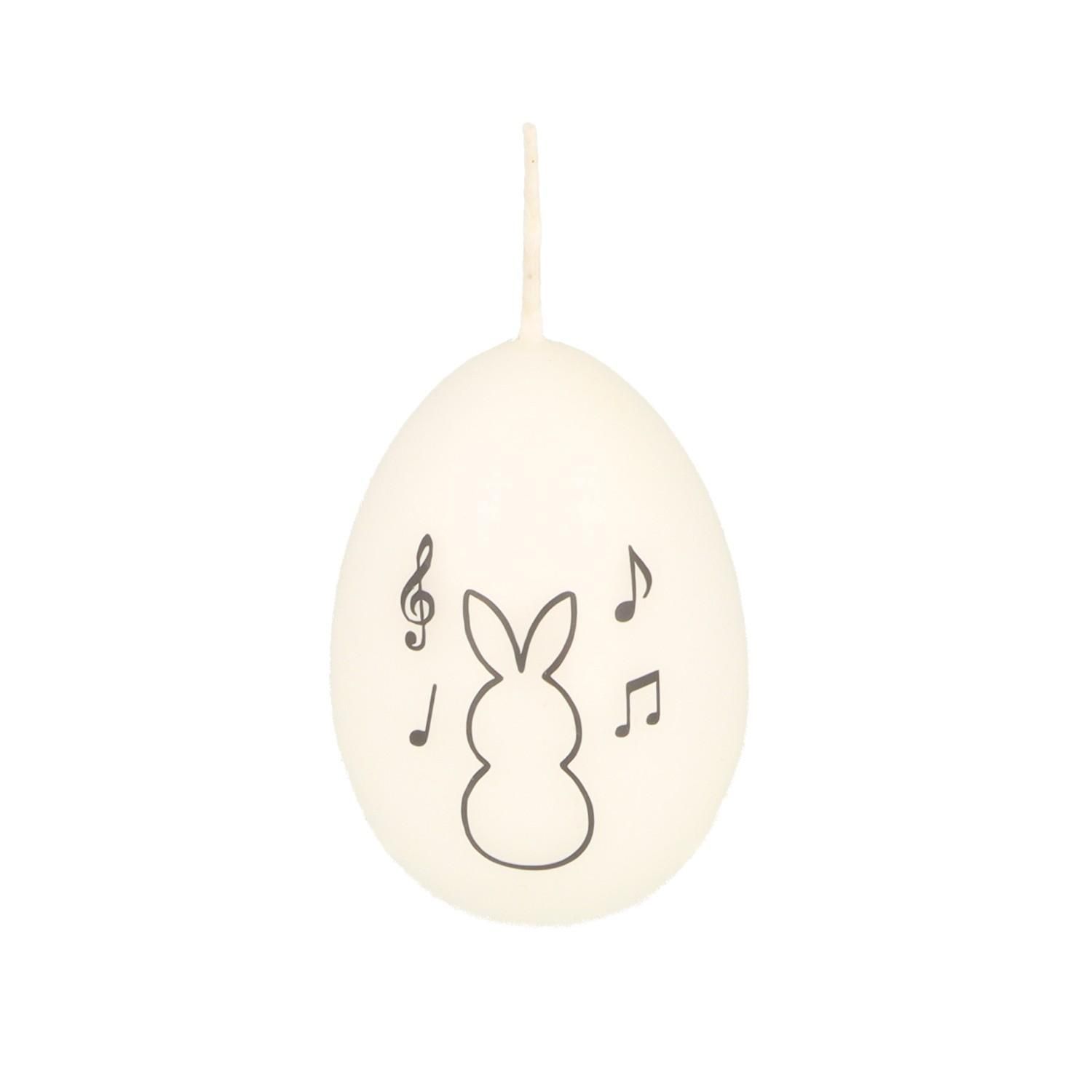 Kerze Ostern Notenlinie + Hase