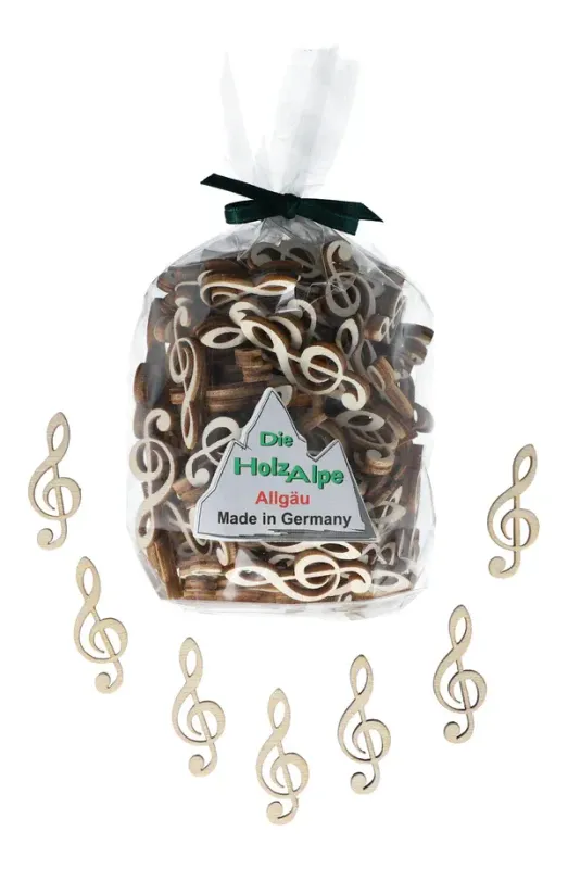 Violinschlüssel aus Pappelholz