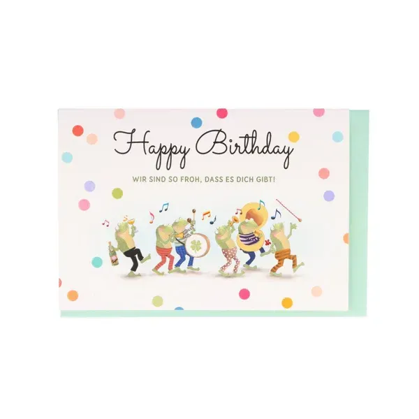 Doppelkarte Happy Birthday Wir sind froh dass es dich gibt