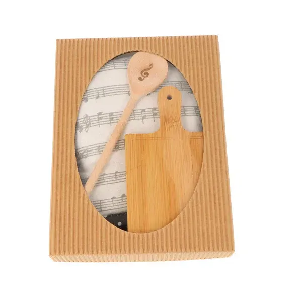 Geschenkset mit Ofenhandschuh "Schnappi" Mini-Kochlöffel und Mini-Brettchen