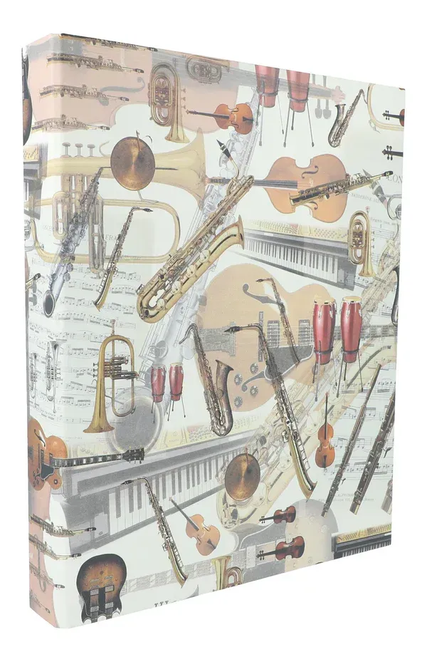 Schmaler Ordner "Strumenti" für DIN A 4 mit Instrumenten