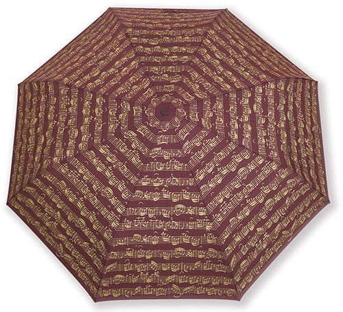 Schirm Taschenschirm Umbrella Noten Bordeaux weinrot 24 cm Schirm Taschenschirm Umbrella Noten Bordeaux weinrot 24 cm