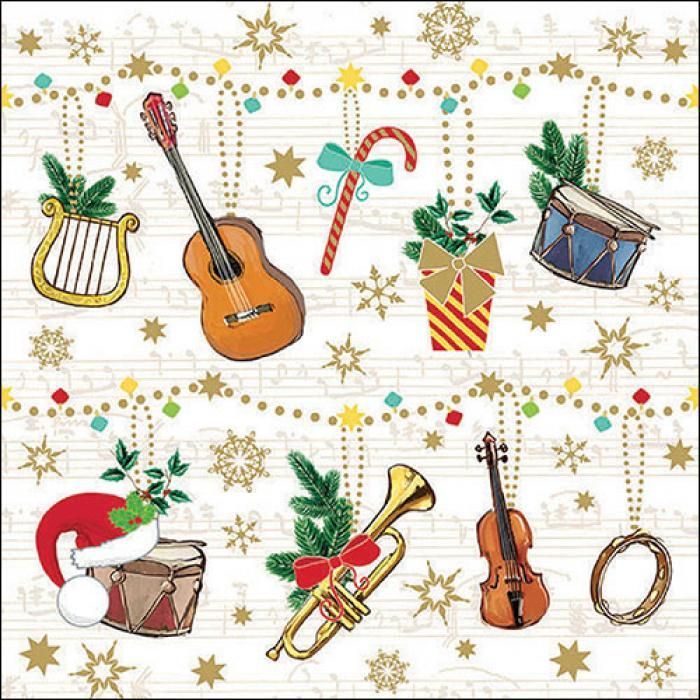 Servietten Instrumente Christmas Weihnachten Servietten Instrumente Christmas Weihnachten