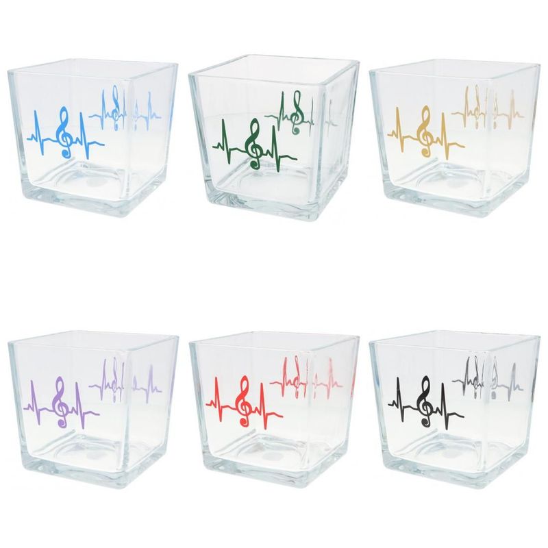 1 Stück Vase Glas 14 x 14 x 14 cm mit Vionschlüssel + Herzschlag 1 Stück Vase Glas 14 x 14 x 14 cm mit Vionschlüssel + Herzschlag