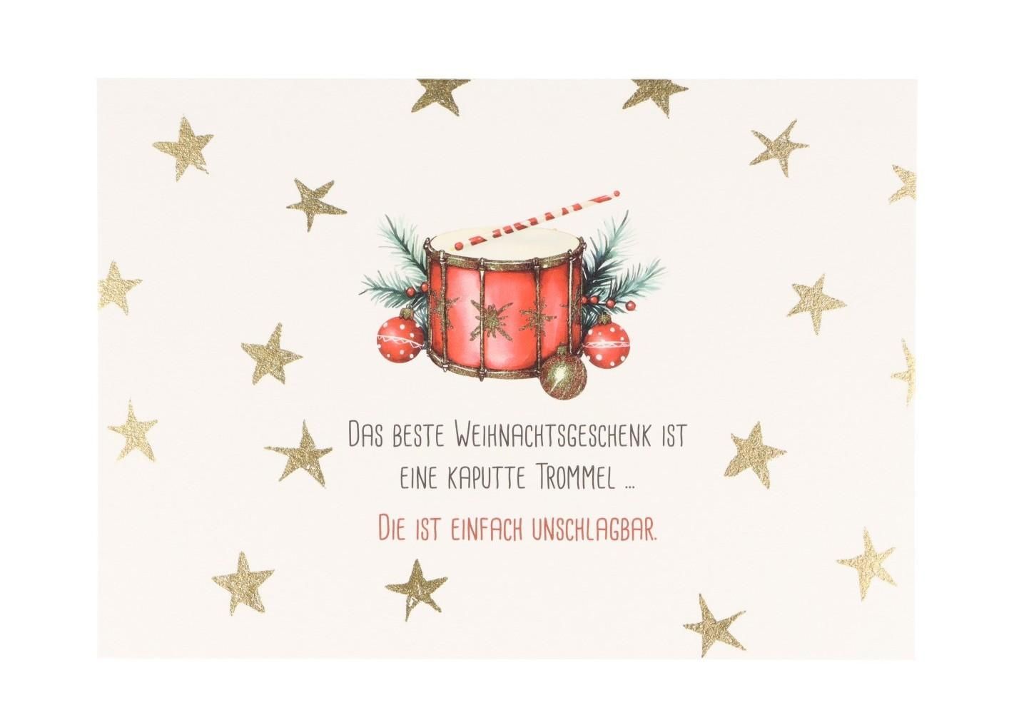 Postkarte Karte Weihnachten Trommel