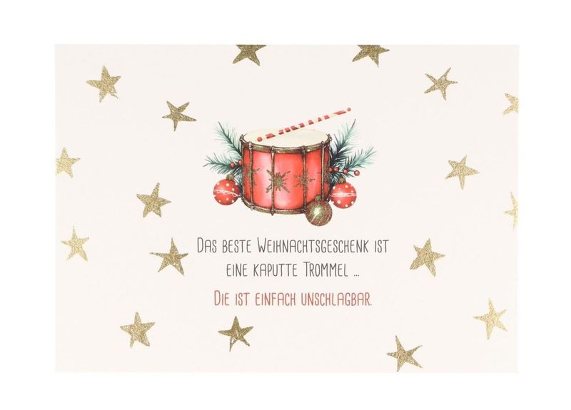 Postkarte Karte Weihnachten Trommel Postkarte Karte Weihnachten Trommel