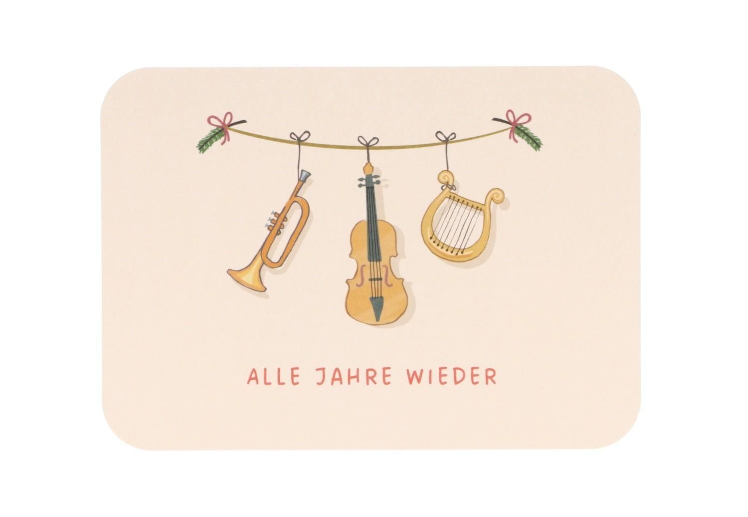 Postkarte Karte Weihnachten Mäuse
