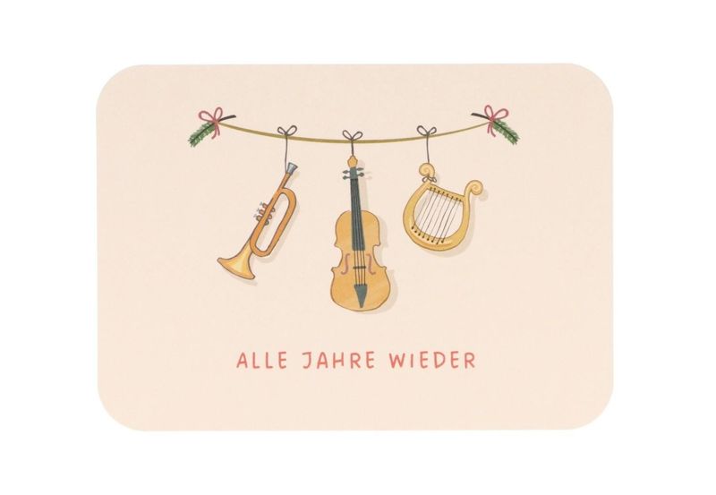 Postkarte Karte Weihnachten Mäuse