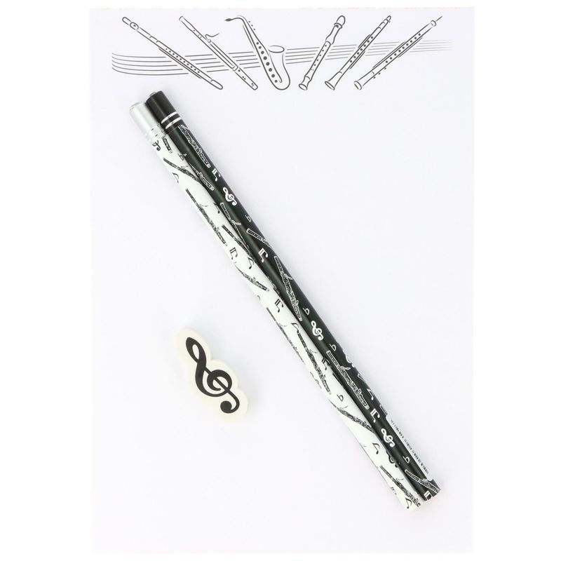Schreibset mit 2 Bleistift und Radierer Fagott Schreibset mit 2 Bleistift und Radierer Fagott