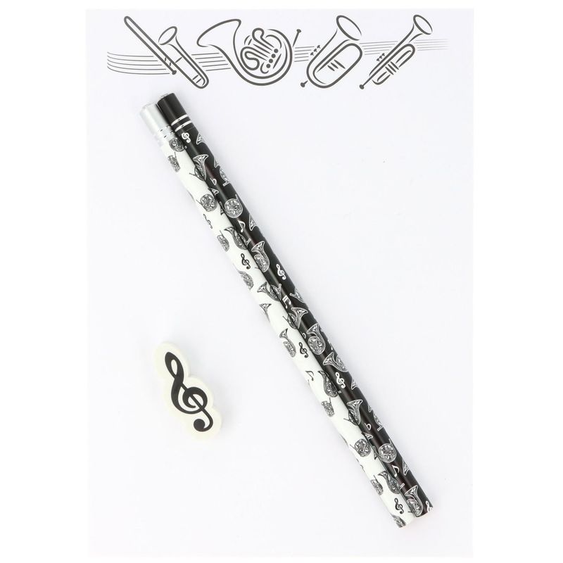 Schreibset mit 2 Bleistift und Radierer Horn Waldhorn Schreibset mit 2 Bleistift und Radierer Horn Waldhorn