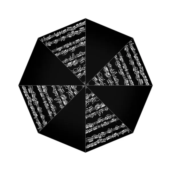 10 Stück Mini-Taschenschirm mit Noten und Notenzeilen Umbrella