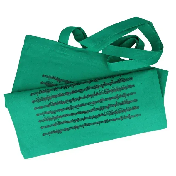 Tasche Noten Beutel grün Henkeltasche Tasche Noten Beutel grün Henkeltasche